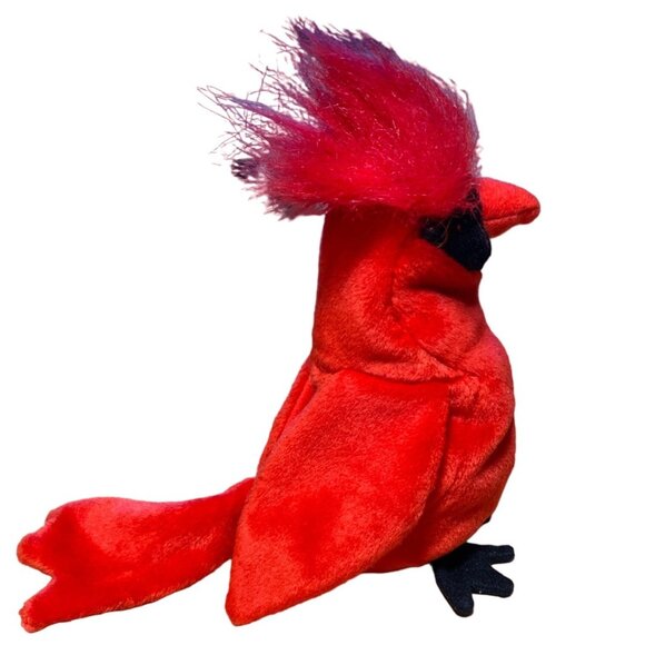 Ty Beanie Baby Mac The Cardinal Plush Toy Red & Black Collectible Soft Stuffed A - Picture 3 of 10